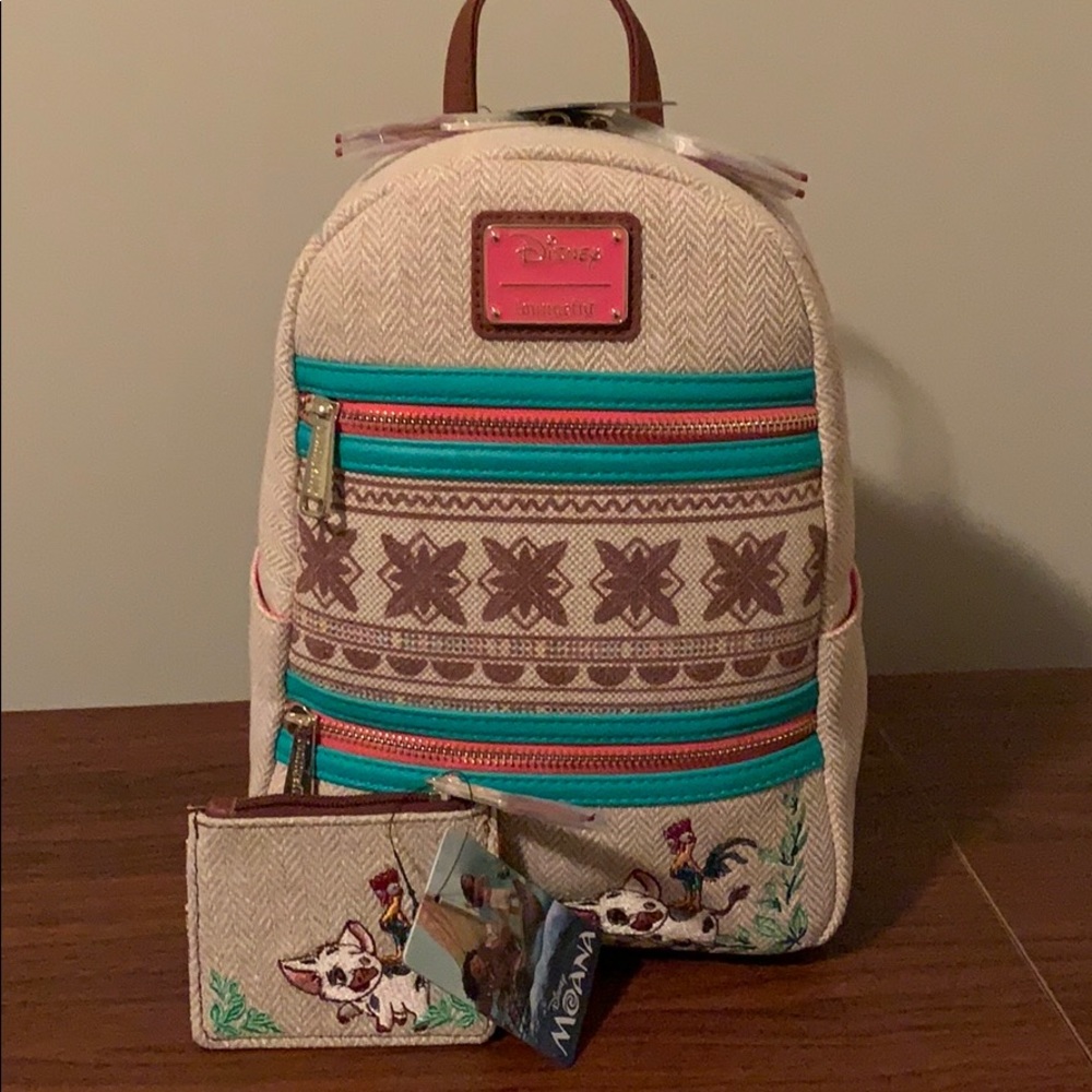 Disney Loungefly Moana Mini Backpack & Cardholder